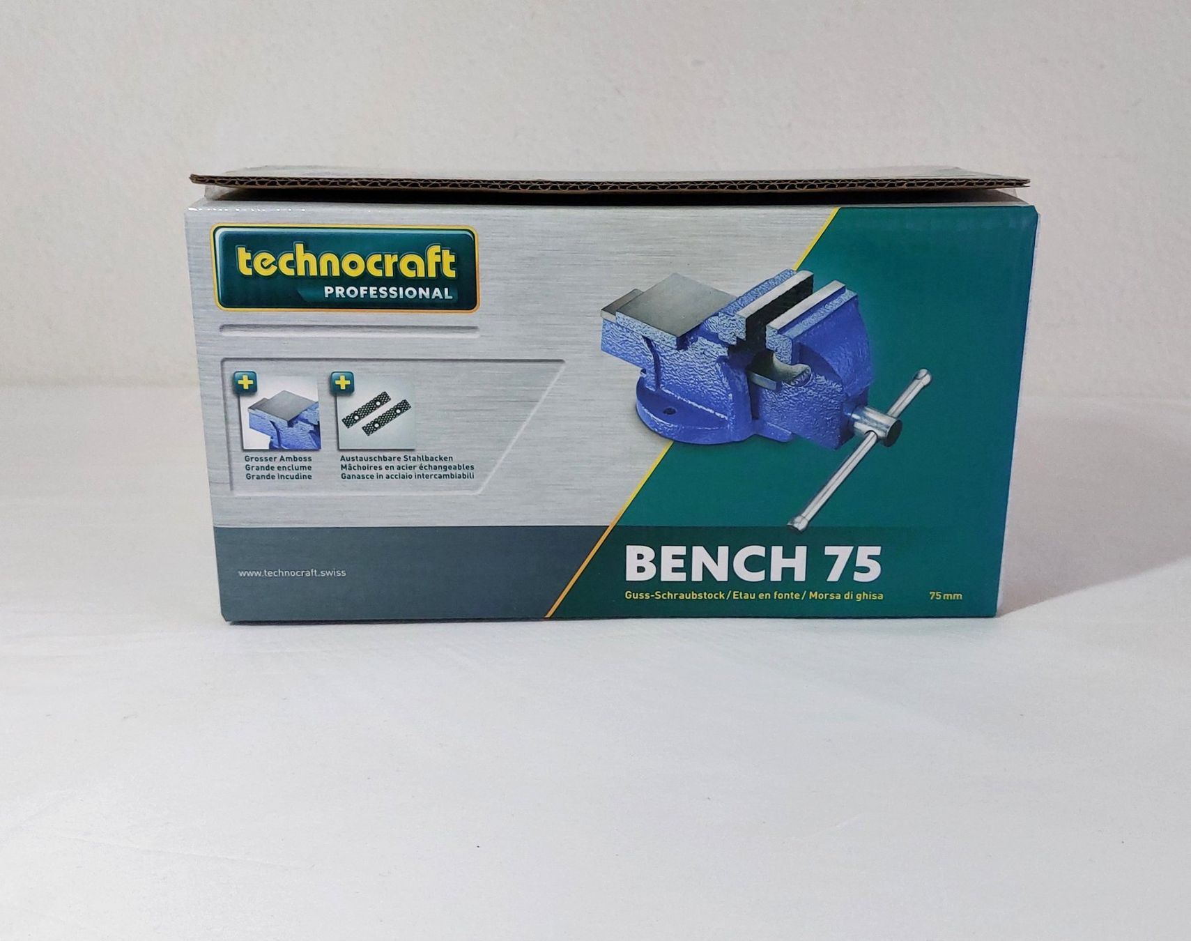 Technocraft Tutti gli attrezzi: Technokraft Guss - Schraubstock Bench 75 mit Amboss – Nuovo e nell'imballaggio originale da Bergdietikon venduto da Zozo