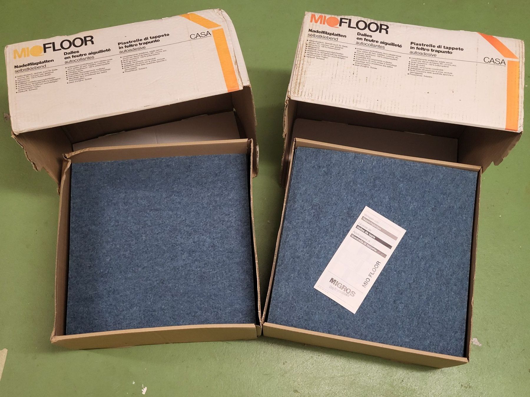 Micasa Tappeti: Teppichplatten, blau, 40 x 40 cm – Nuovo (secondo la descrizione) da Uster venduto da gurust