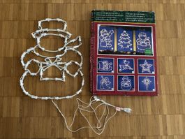 LED Schneemann Weihnachtsbeleuchtung 50er Lichterkette