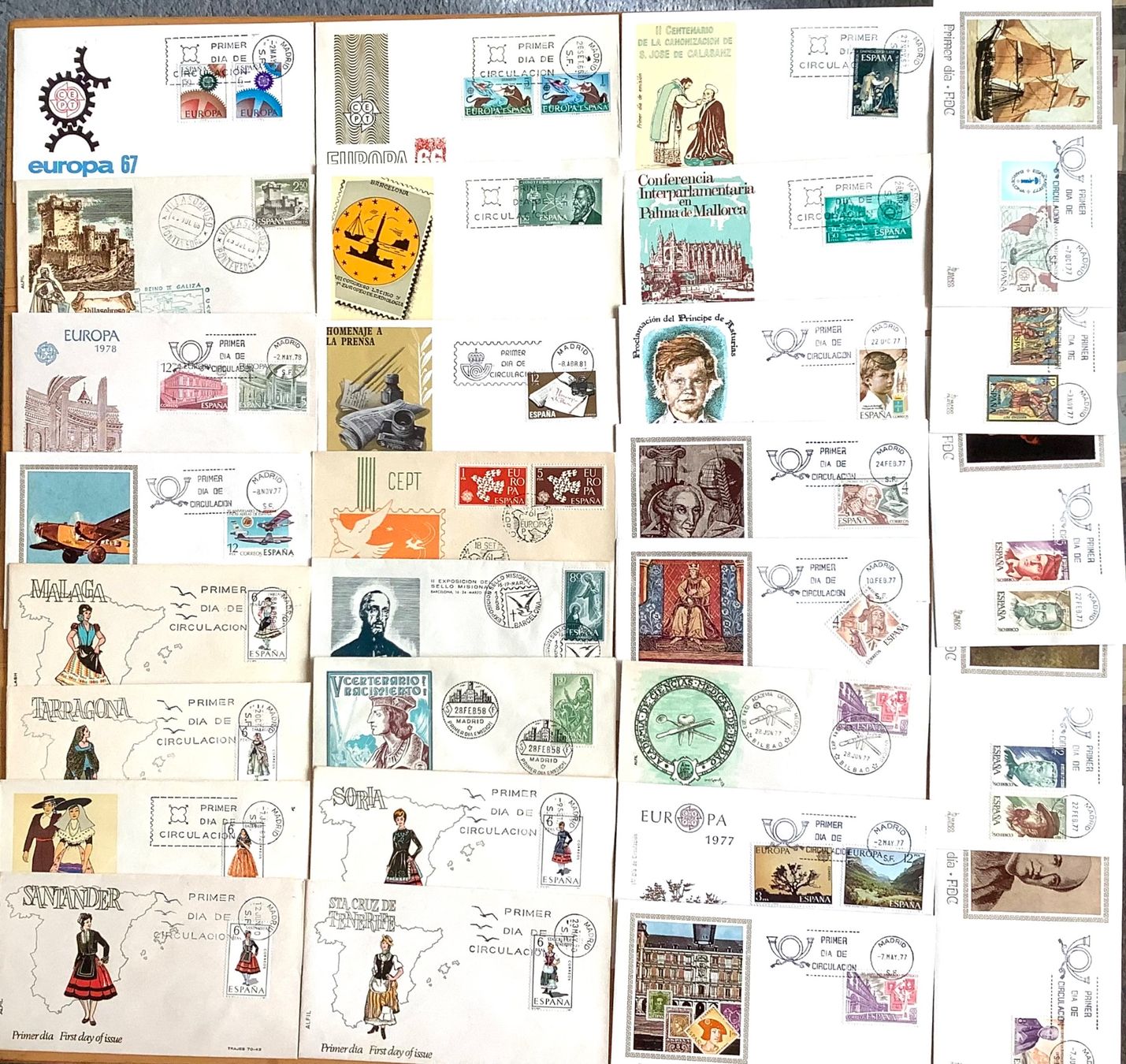 Tous les timbres: 1958 - 1978  - Spanien - FDC 29 Stk. – Neuf (Voir description) à Liestal par Skunk02