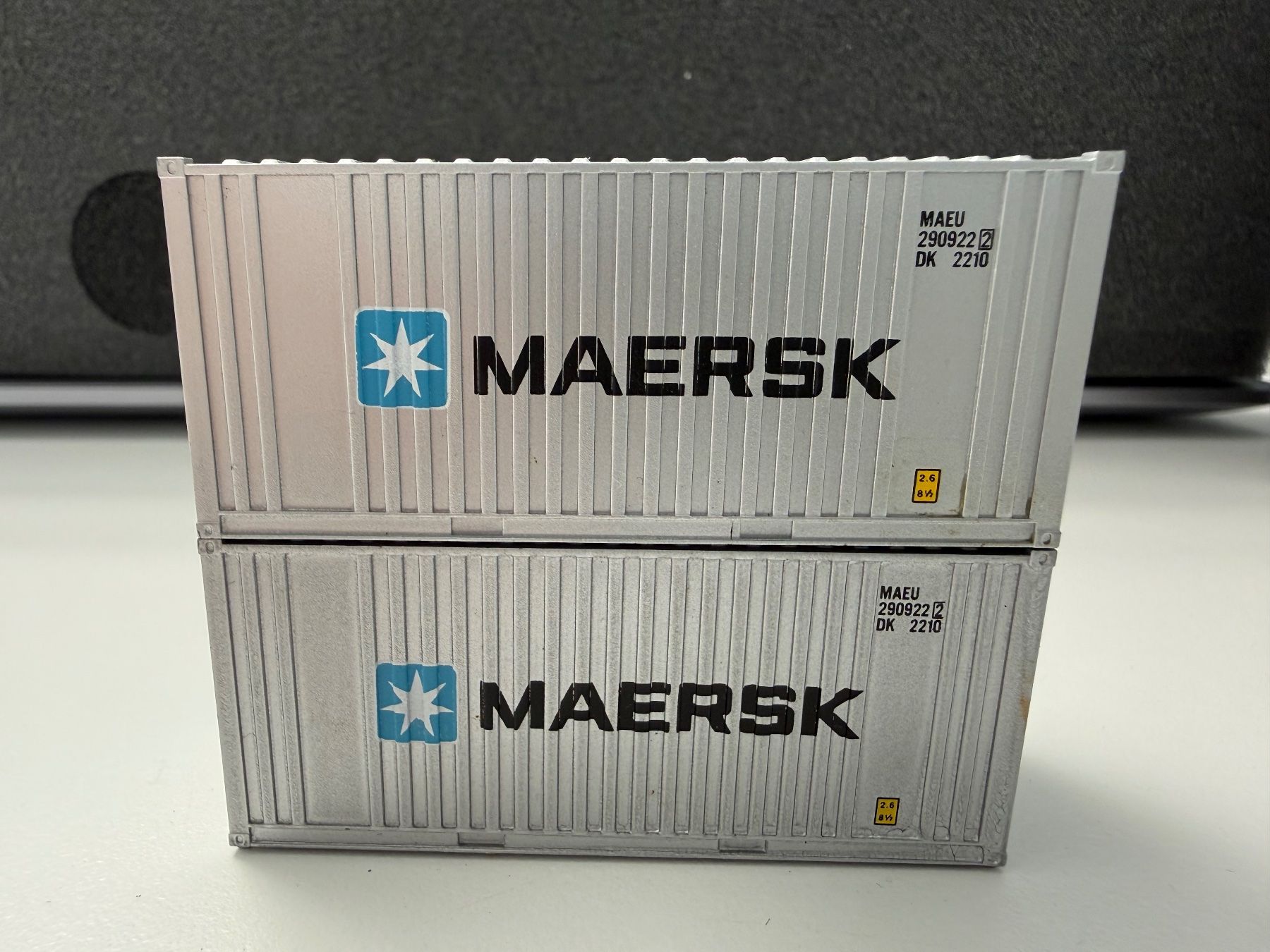 Brekina Modellini di ferrovie: Walthers 2x 20Ft. Container Maersk / HO – Usato da Jonschwil venduto da sutfra12 1