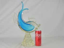 ♨️ MURANO GLAS SCHWERE GLAS STATUETTE 41,0 CM HOCH VINTAGE