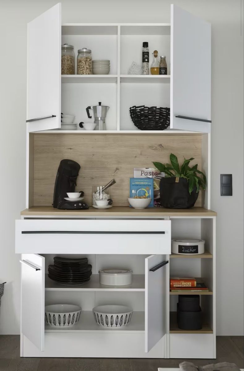 Armadi: Küchenbuffet 120/211/58 cm in Weiss, Eiche Artisan – Nuovo e nell'imballaggio originale da Zürich venduto da leo_lgd2