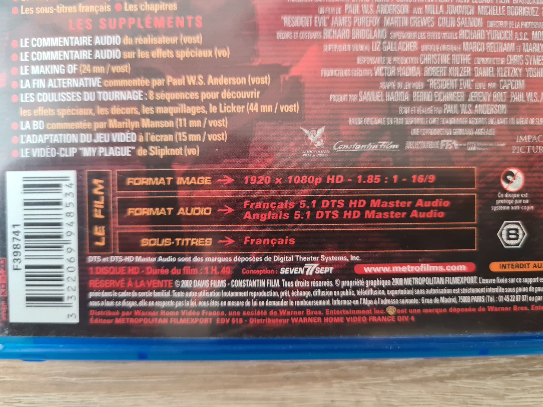 Tutti i DVDs: Resident Evil - Blu-ray – Usato da Carouge GE venduto da Franllo 2