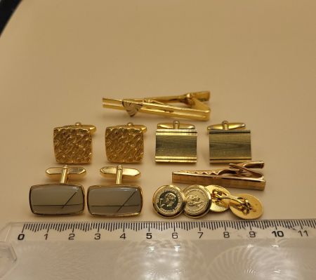 Goldige Manschettenknöpfe/ Krawattennadel lot