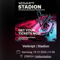  2 tickets Verknipt | Stadion 
 Samstag, 19.12.2026