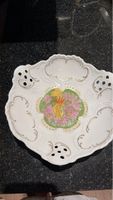 Zierteller Porzellan Blumen und Vogel Lindner Motiv gebrauch