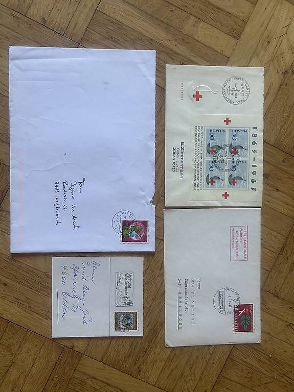 Alle Briefmarken: Verschiedene Couvert und Karten mit Briefmarken – Gebraucht aus Elgg von mel_72b9 2