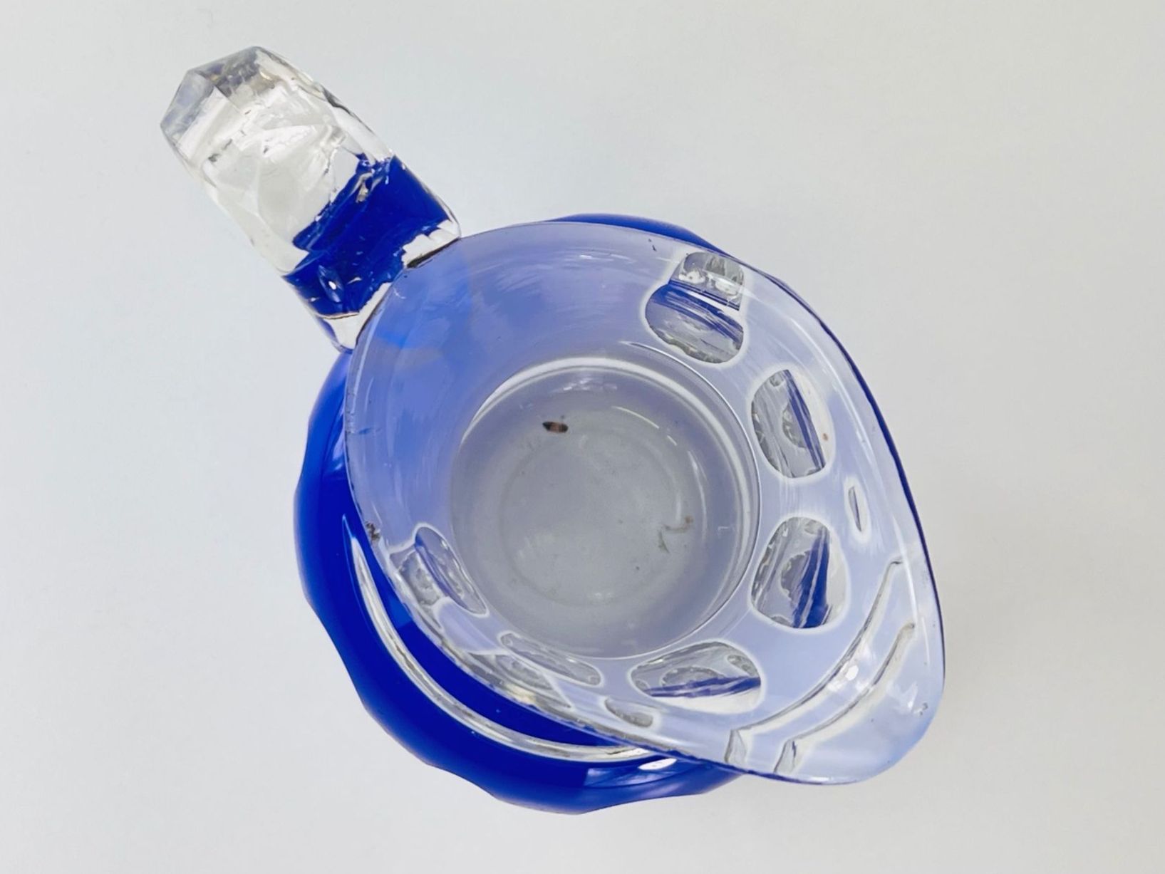 Caraffe: Karaffe Böhmisches Glas Kobaltblau/Weiss – Usato da Zürich venduto da Arche_Brockenhaus 6