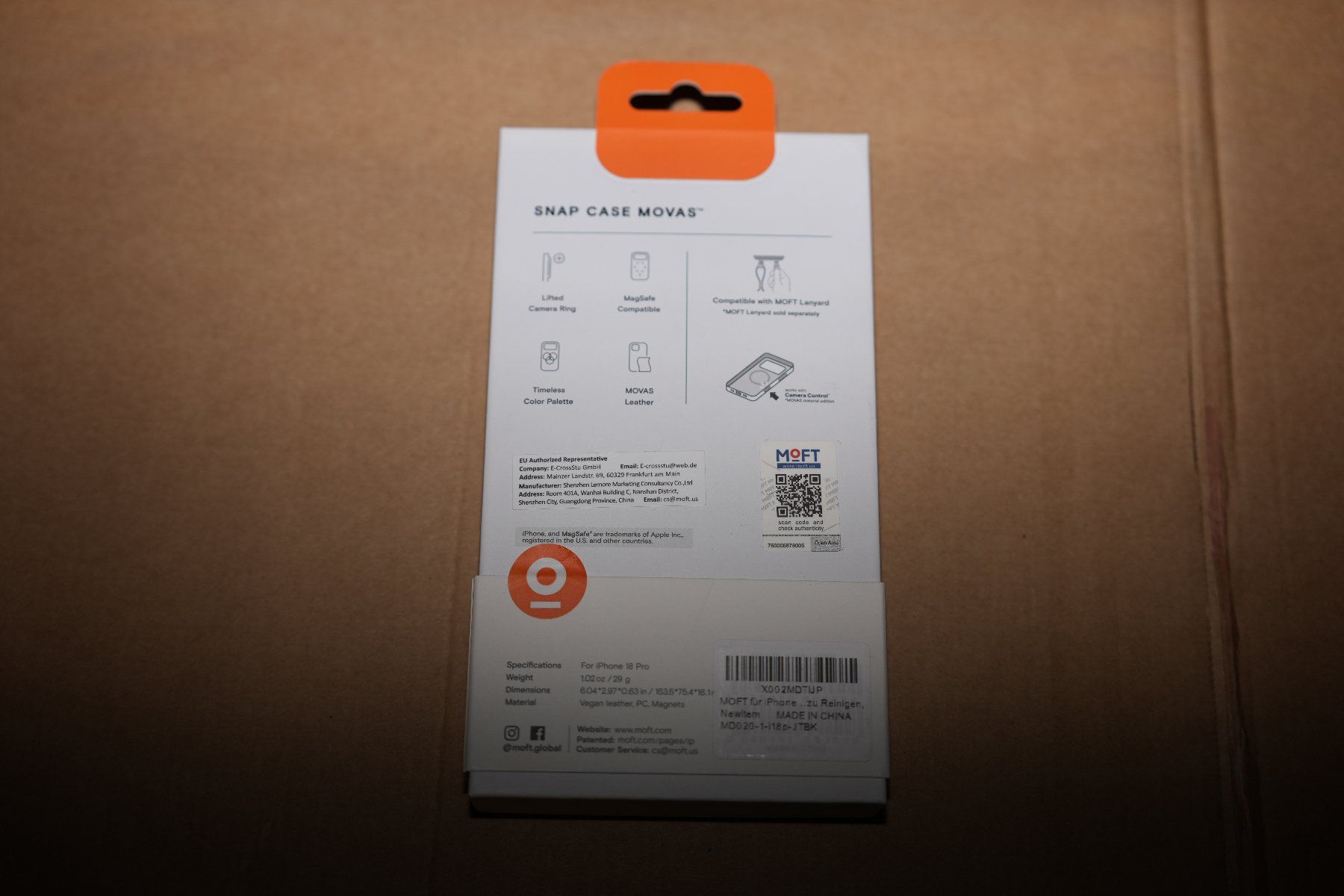 Cover & Protezioni schermo: MOVAS Snap Case für iPhone 18 Pro – Nuovo (secondo la descrizione) da Zürich venduto da Verkaufen-Schweiz 3