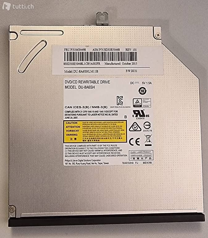 Lenovo Notebooks: DVD/CD Rewritable Drive - DU-8A6SH (Lenovo Thinkpad) – Gebraucht aus Stadel von phwert