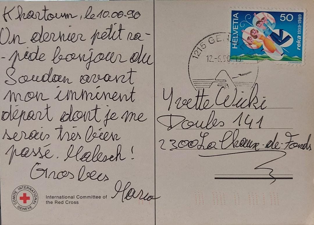 Cartoline postali: RED CROSS - airplanes - 1990 – Usato da Delémont venduto da Domdom1 1