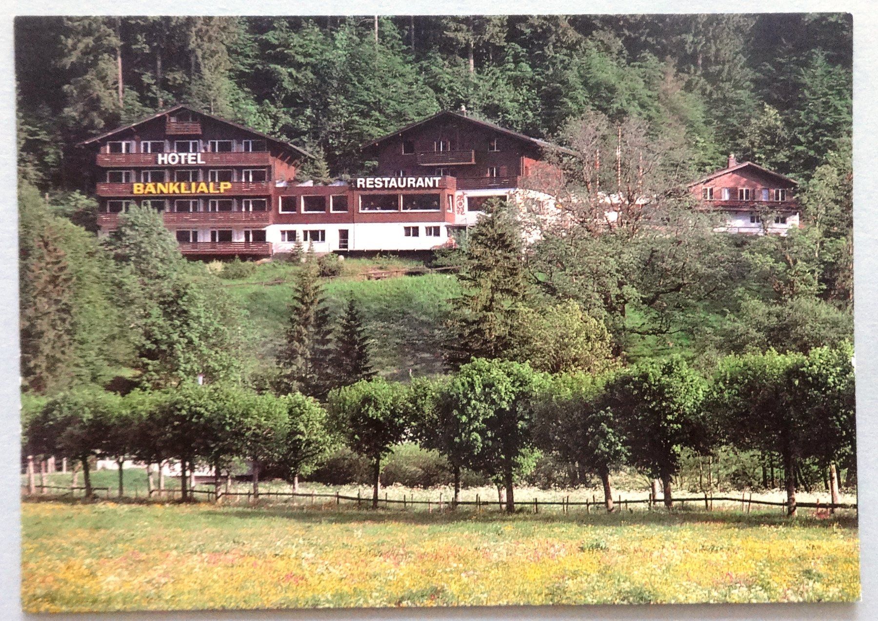 Cartoline postali: Hotel-Rest. Bänklialp, Engelberg – Usato da Fétigny venduto da Billy2miny