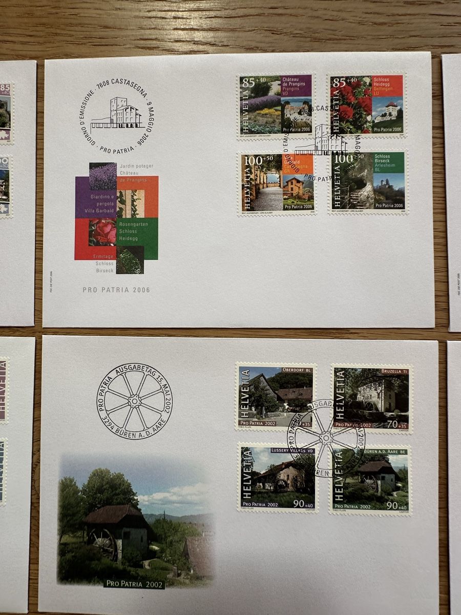 Alle Briefmarken: Schweiz - FDC PRO PATRIA 2000-2007 komplett – Gebraucht aus Schmitten / FR von Samsara169 2