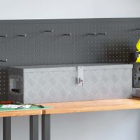 vidaXL Aluminiumkiste 80,5Ã—22Ã—22 cm Silbern