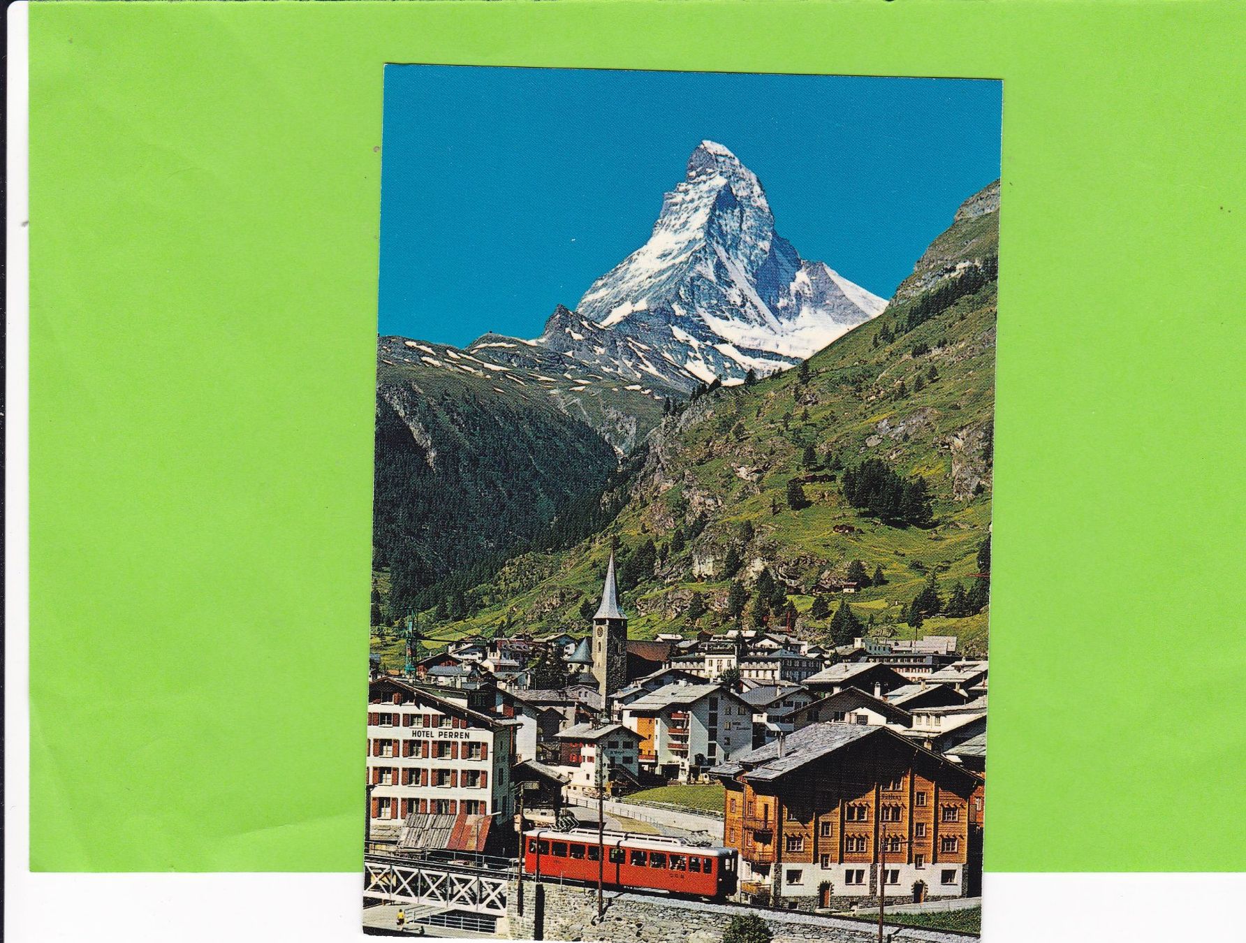 Cartoline postali: Zermatt mit Bergbahn – Usato da St. Peterzell venduto da neckertal