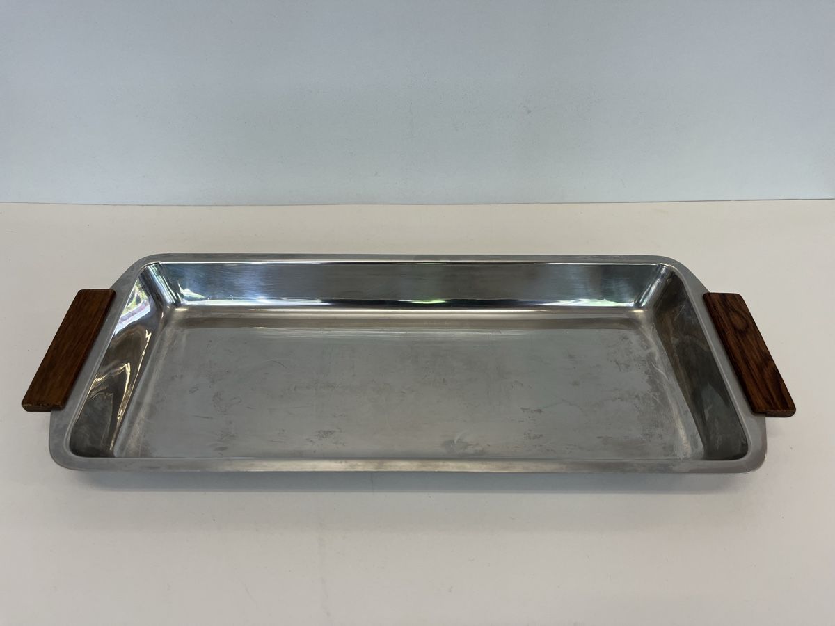 Servierplatten: Tablett Set Metall Glas Retro – Gebraucht aus Zürich von sluty 5