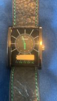 Armbanduhr Tissot Quartz schwarz mit Lederarmband gebraucht