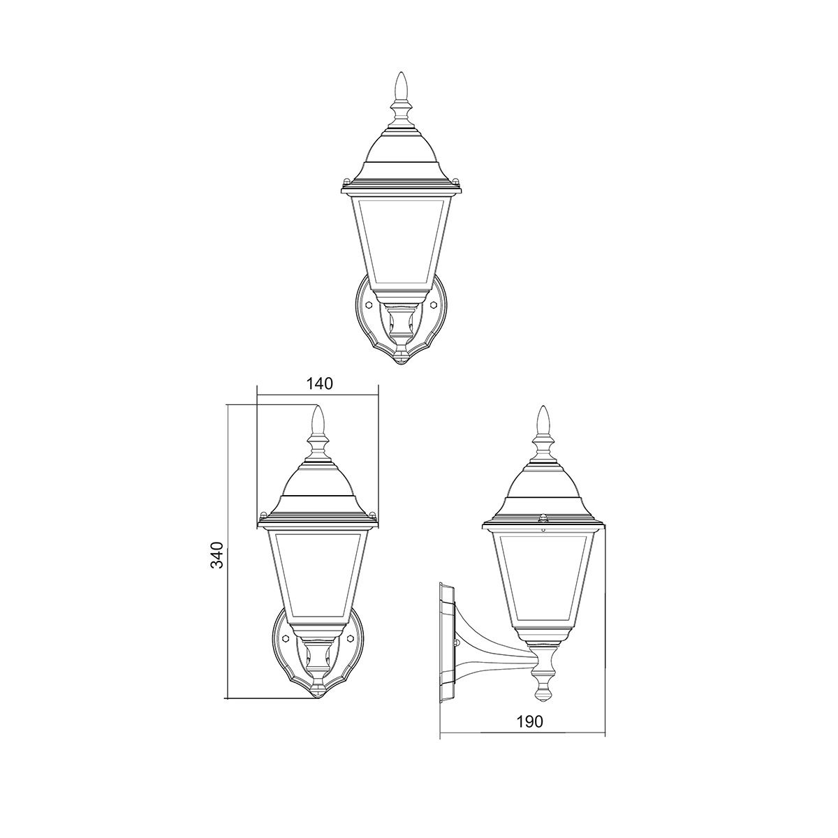 Lampen: Aussen Wandleuchte, Laterne, 34 cm Höhe – Neu (gemäss Beschreibung) aus Kreuzlingen von Smart-Light 9