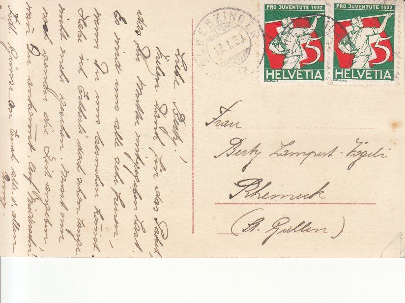 Cartoline postali: Kitschkarte 1933 – Usato da Bürglen TG venduto da StampGraf 1