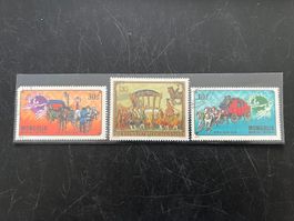 Mongolei und Liechtenstein     Kutschen Serie  gest.  (A530)