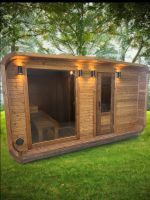 Outdoor Sauna „Cube Wide“ – Premium Gartensauna