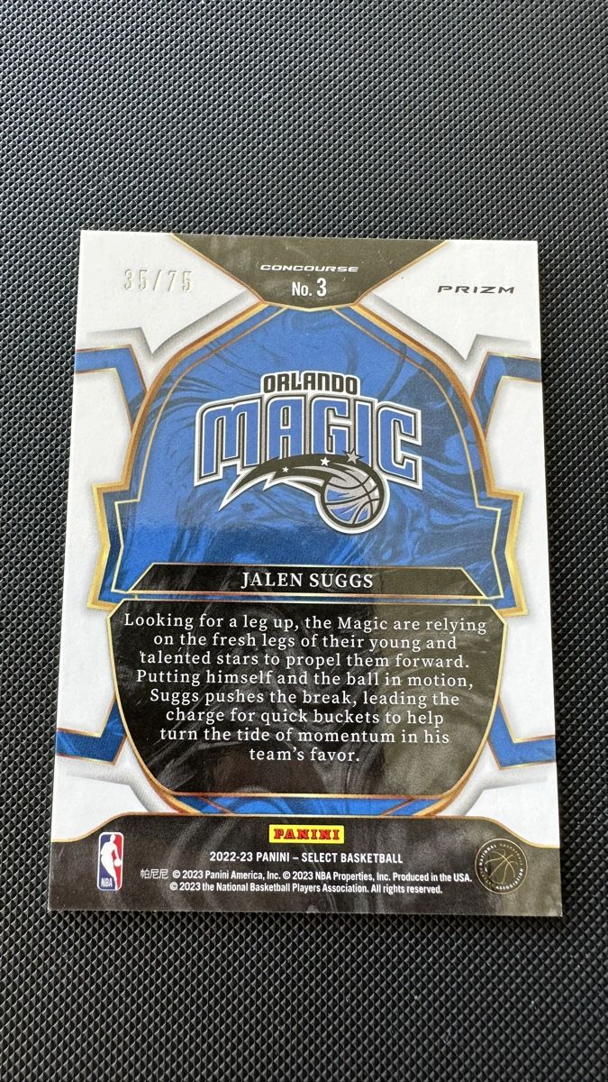 Nba Cartes à collectionner: 2022-23 Panini Select Concourse  Jalen Suggs /75 – D'occasion à Affoltern am Albis par mr_choppa 1