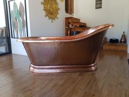 Freistehende Kupfer Badewanne Spa Bad Becken Kupferbadewanne