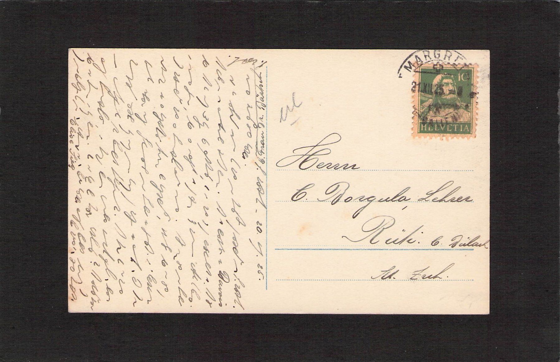 Cartoline postali: St. Margrethen , gel. 1925 – Usato da Reichenburg venduto da Pipo-67 1