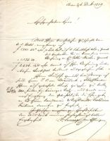 Johannes Herzog von Effingen Aarau 1839 Autograph Dokument