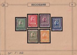 Jugoslawien 1921: Serie auf Reklameetiketten