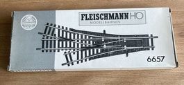 Fleischmann H0 6657 Dreiweg-Weiche, Neusilber, Profil 2,7mm