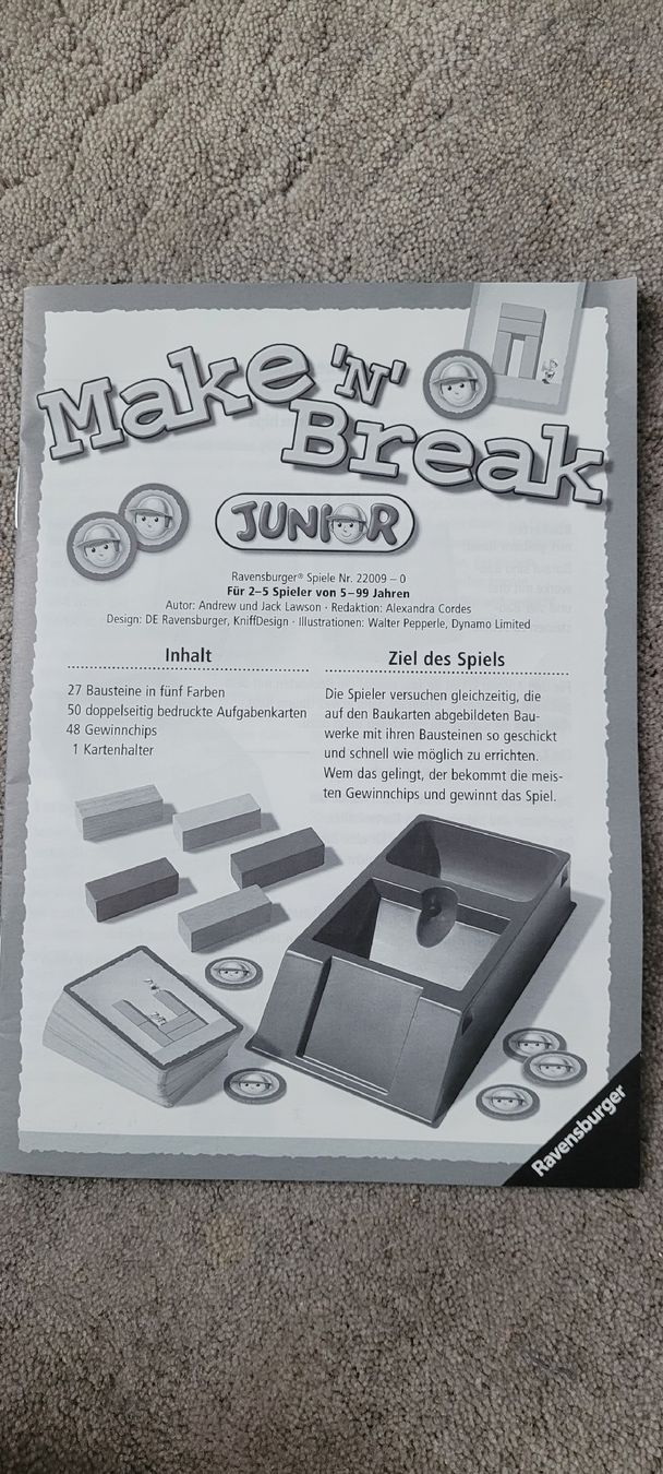 Ravensburger Spiele: Make 'n' Break Junior jeu de société Ravnesburger – Neu (gemäss Beschreibung) aus Vevey von obi_n8zc 2