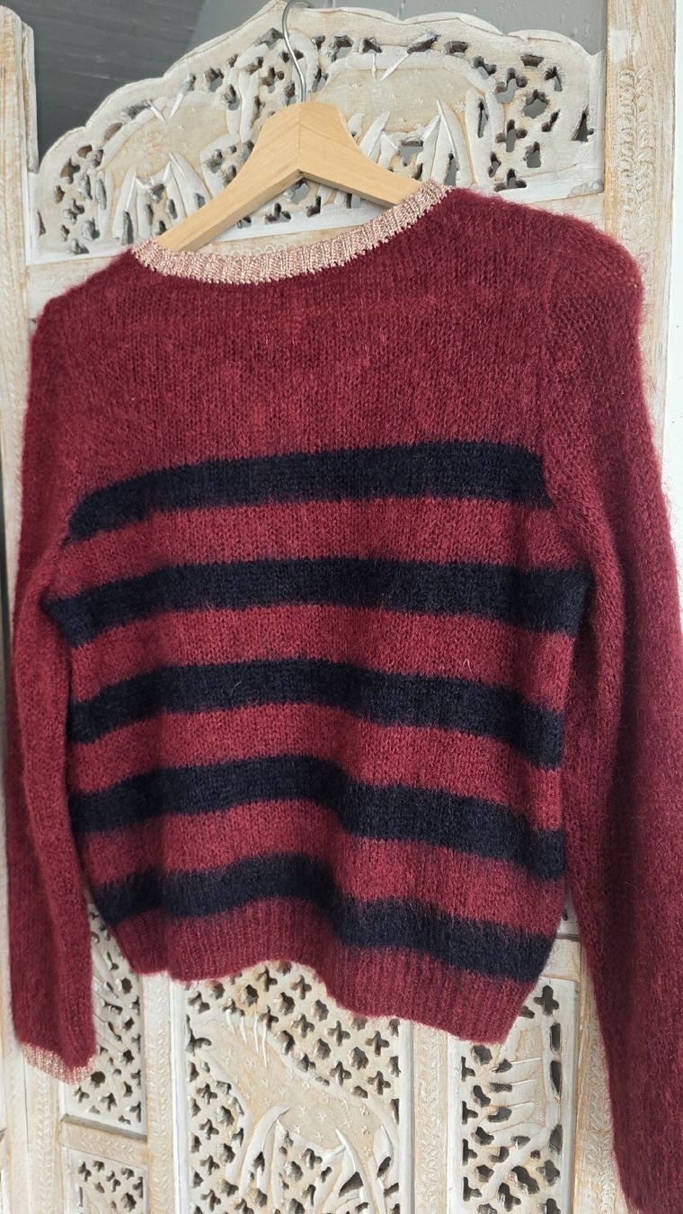 Des Petits Hauts Maglioni & Felpe: Pull Des Petits Hauts Abilon rayé rouge noir taille T34 – Nuovo (secondo la descrizione) da Courgevaux venduto da AT12 2
