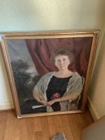Ölgemälde Damenporträt mit Rahmen klassischer Stil 89/73 cm
