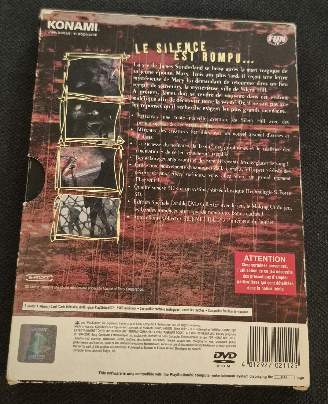 Sony Jeux: SILENT HILL 2 PS2 EDITION SPECIALE DOUBLE DVD COLLECTOR FRA – D'occasion à Grand-Lancy par luc111 1