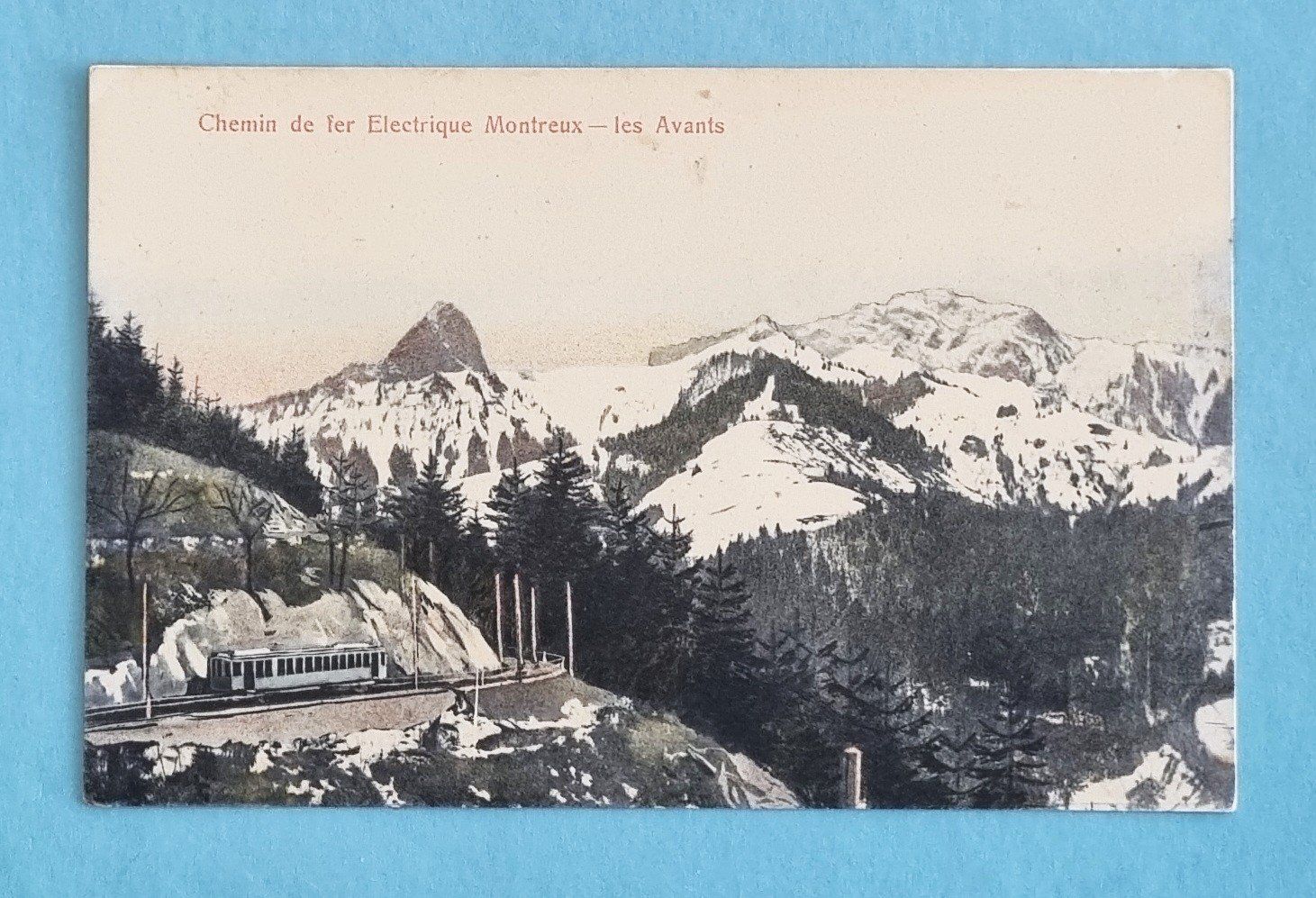 Cartoline postali: Chemin de Fer eleqtrique - Montreux-Les Avants – Usato da Rothrist venduto da RROENK
