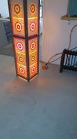 Stehlampe, Holz, Mosaikmuster - Top Zustand!