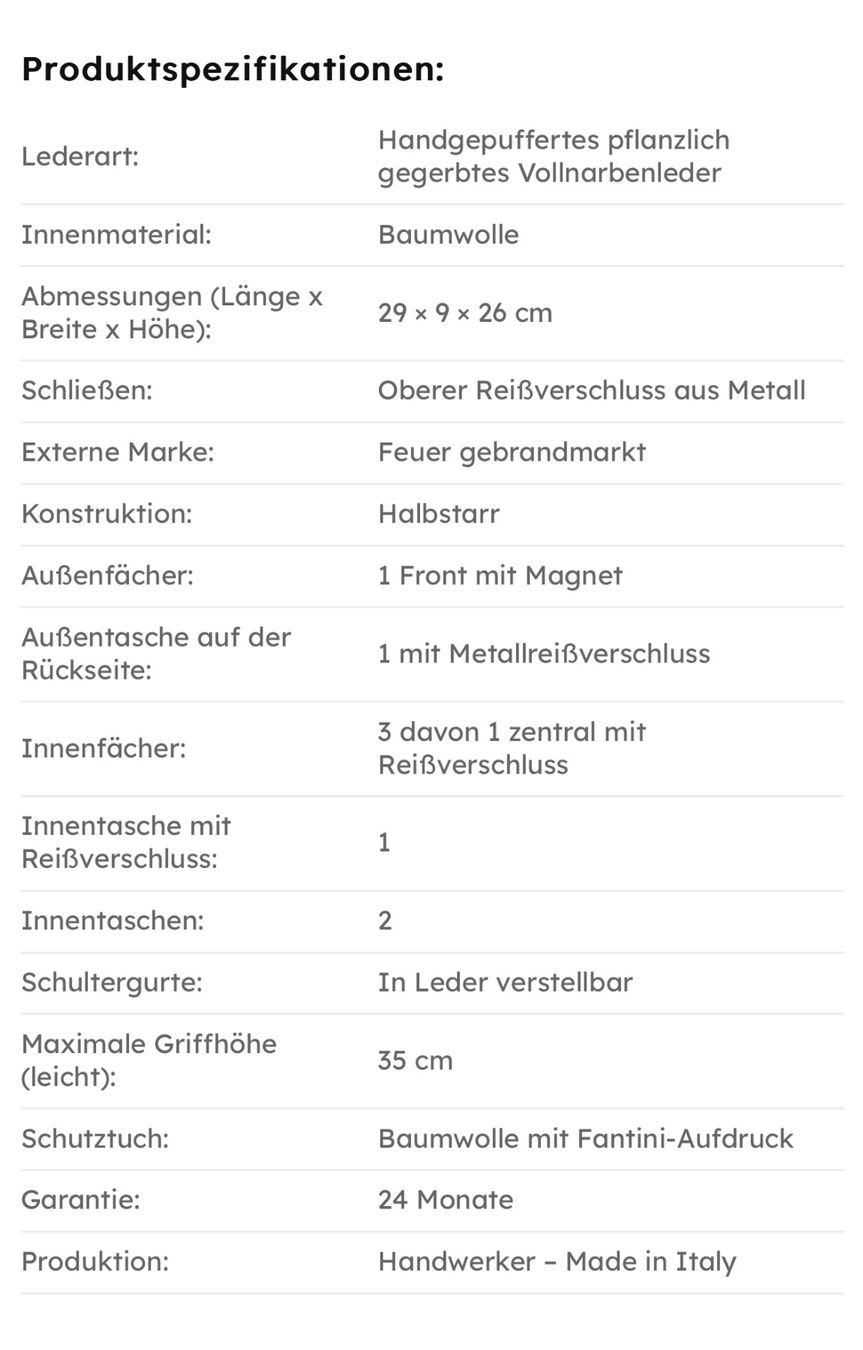 Borse da donna: Rucksack Tasche aus Leder Noemi – Nuovo e nell'imballaggio originale da Wittenbach venduto da bes_k8vr 8