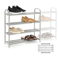 4 stufiger ausziehbarer Schuhregal Schuhständer Organizer