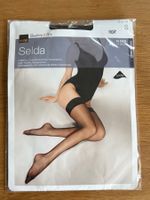 Halterlose Strümpfe/Straps Selda schwarz Nylon,Gr.S,NEU