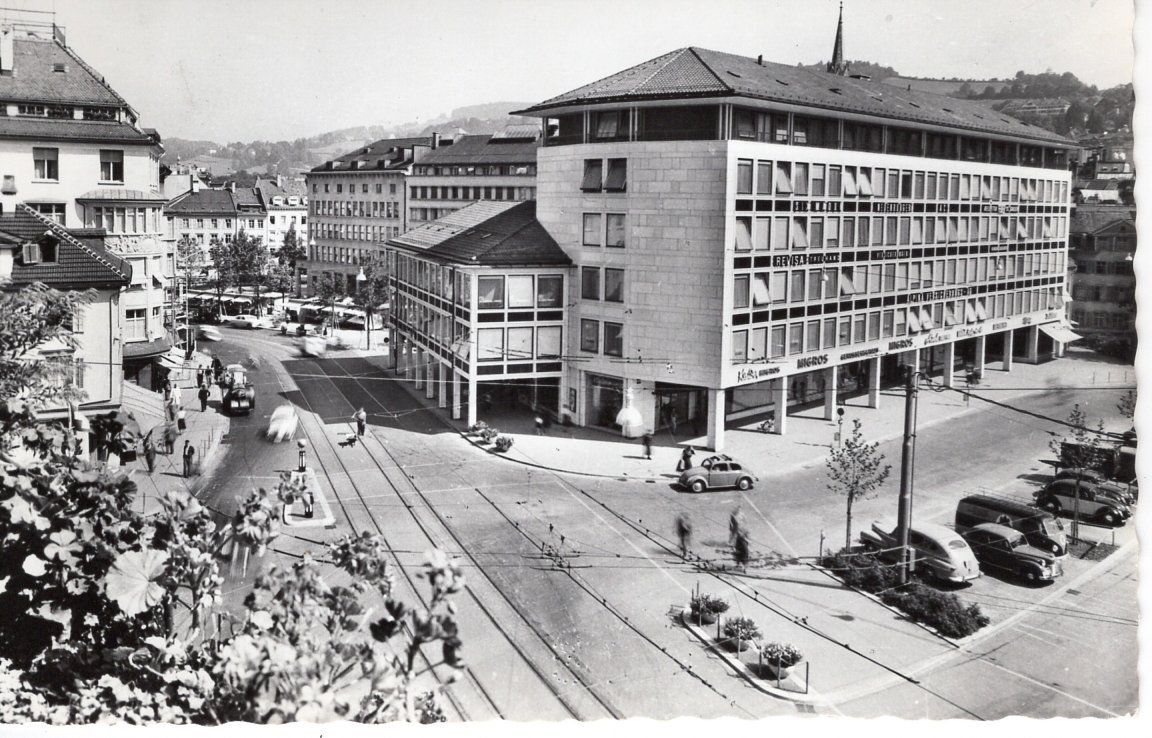 Cartoline postali: St. Gallen Union 1969 Autos. – Usato da St. Gallen venduto da Epu