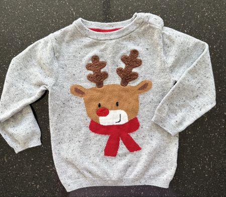 H&M Strickpullover Reh Gr. 92 Winter Weihnachten