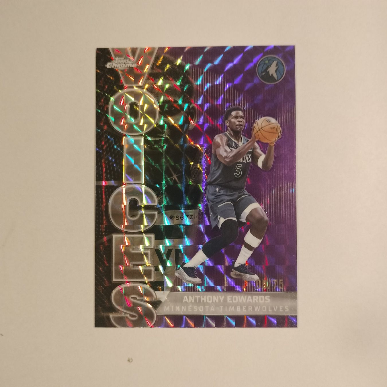 Panini Carte collezionabili: Anthony Edwards Topps Chrome Purple /75 V-Secs – Nuovo (secondo la descrizione) da Bern venduto da SportsMemos 2