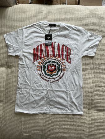 Menace Athletico Club Oversized T-Shirt Weiss Gr. XS NEU