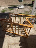 Laufgitter aus Holz mit Spielperlen gebrauchter Zustand