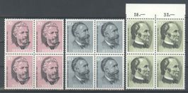 1974, 100 Jahre Weltpostverein, Viererblöcke **