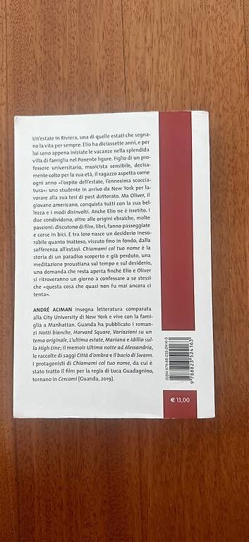 Libri: Chiamami col tuo nome, André Aciman – Usato da Bellinzona venduto da nan_89sf 1