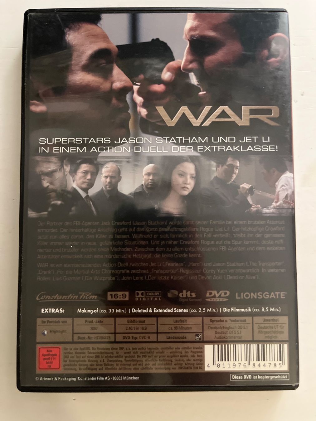 Tous les DVDs: War (2007) DVD - Jason Statham – Neuf (Voir description) à Sierre par black.box 1