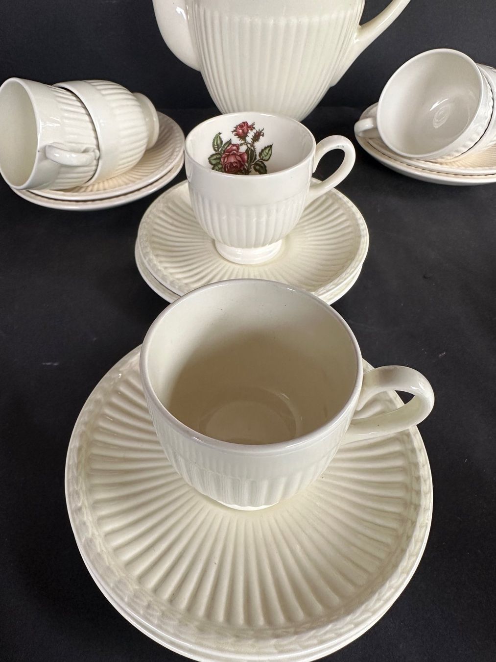 Set di piatti: Wedgwood creamware Kaffeeset....18 Stück – Usato da Saas im Prättigau venduto da norman02 3